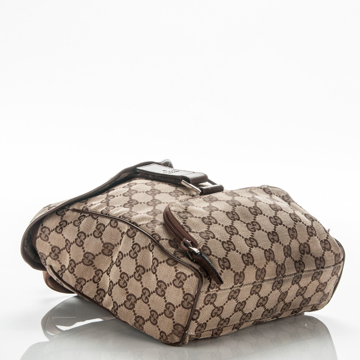 Monogram Flap Backpack Dark Brown