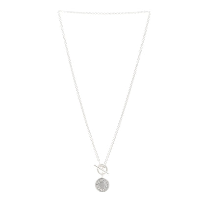 Hermes Sterling Silver Amulettes H Confettis Pendant Necklace 3 of 4
