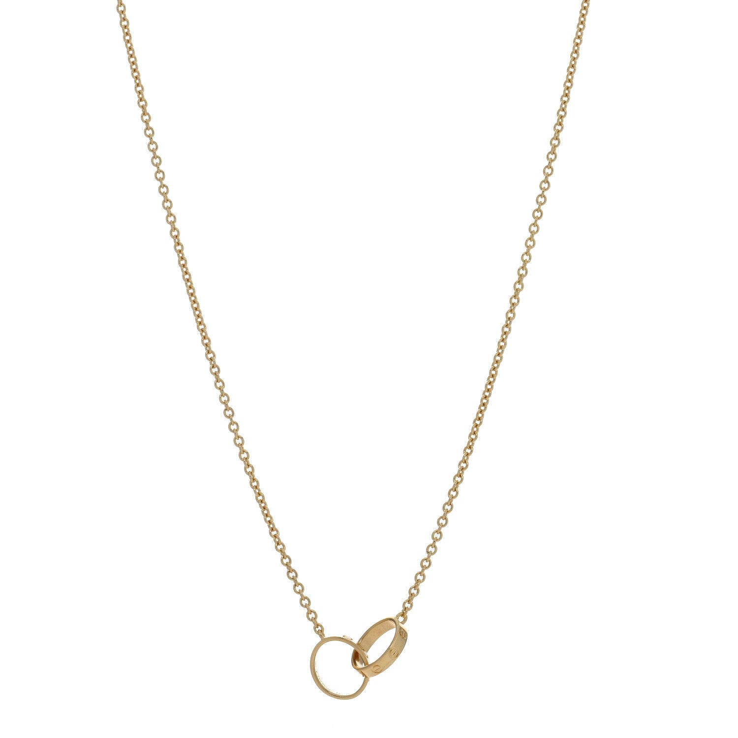 Cartier 18K Yellow Gold Interlocking LOVE Necklace 1 of 5