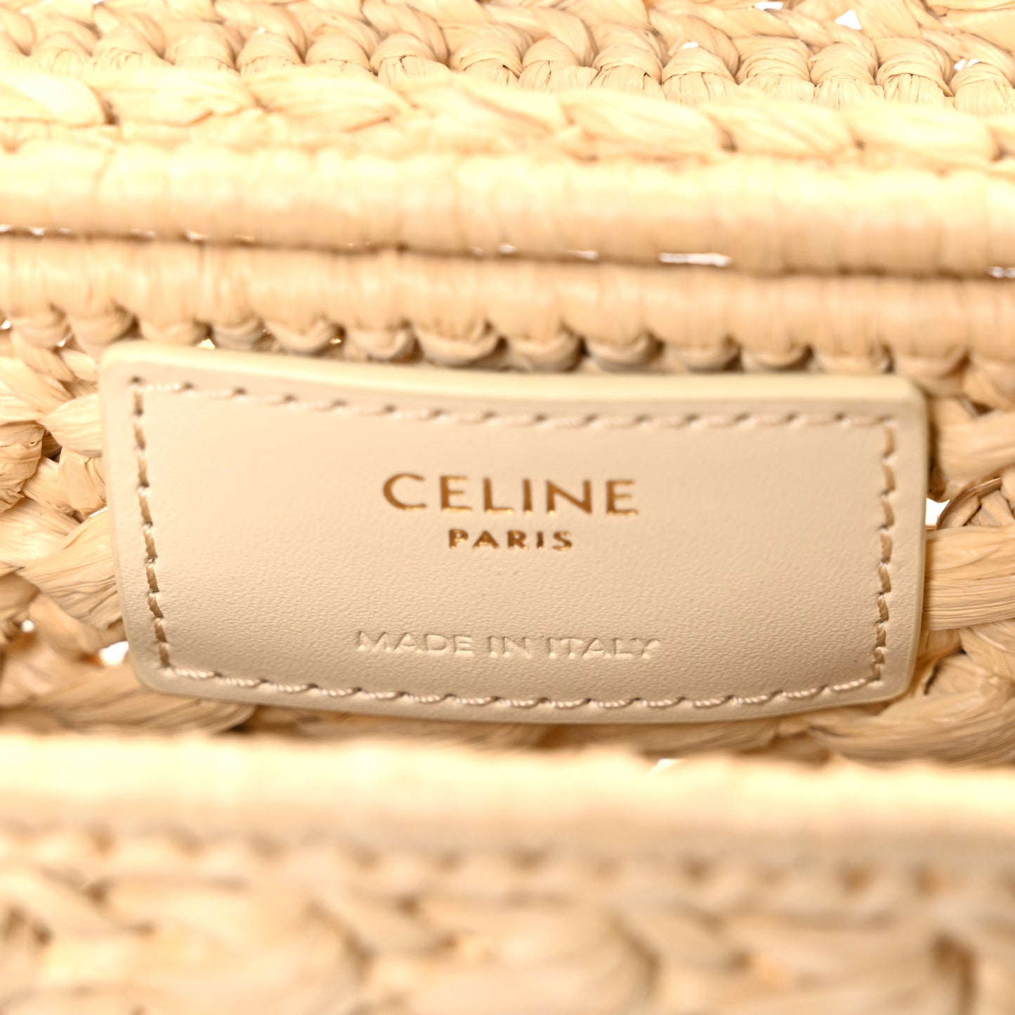 Raffia Effect Claude Chain Shoulder Bag Natural