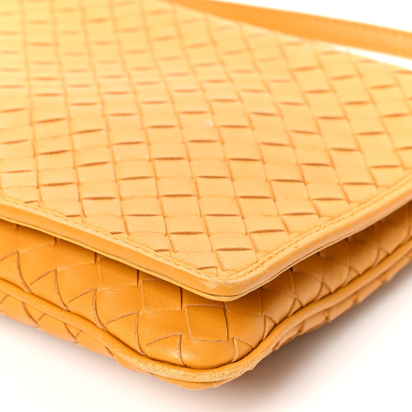 Nappa Intrecciato Flap Crossbody Orange
