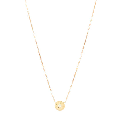 Tiffany 18K Yellow Gold Diamond 1837 Circle Pendant Necklace 1 of 7