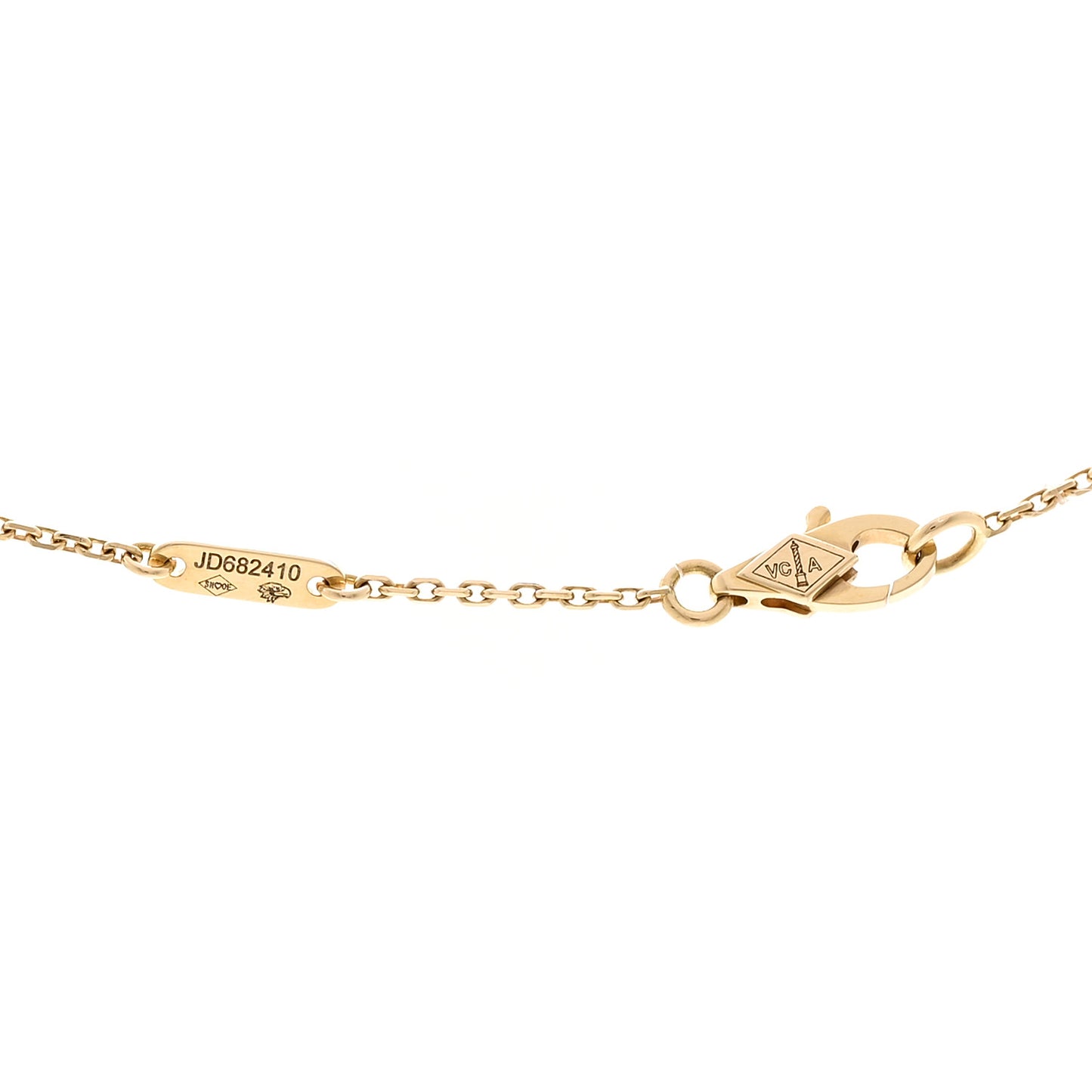 18K Yellow Gold Mother of Pearl Sweet Alhambra Pendant Necklace
