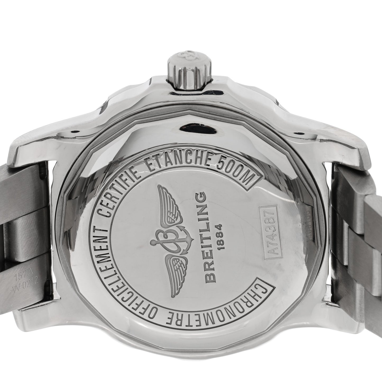 Stainless Steel 44mm Colt Ocean Chronometer Quartz Watch Black A74387
