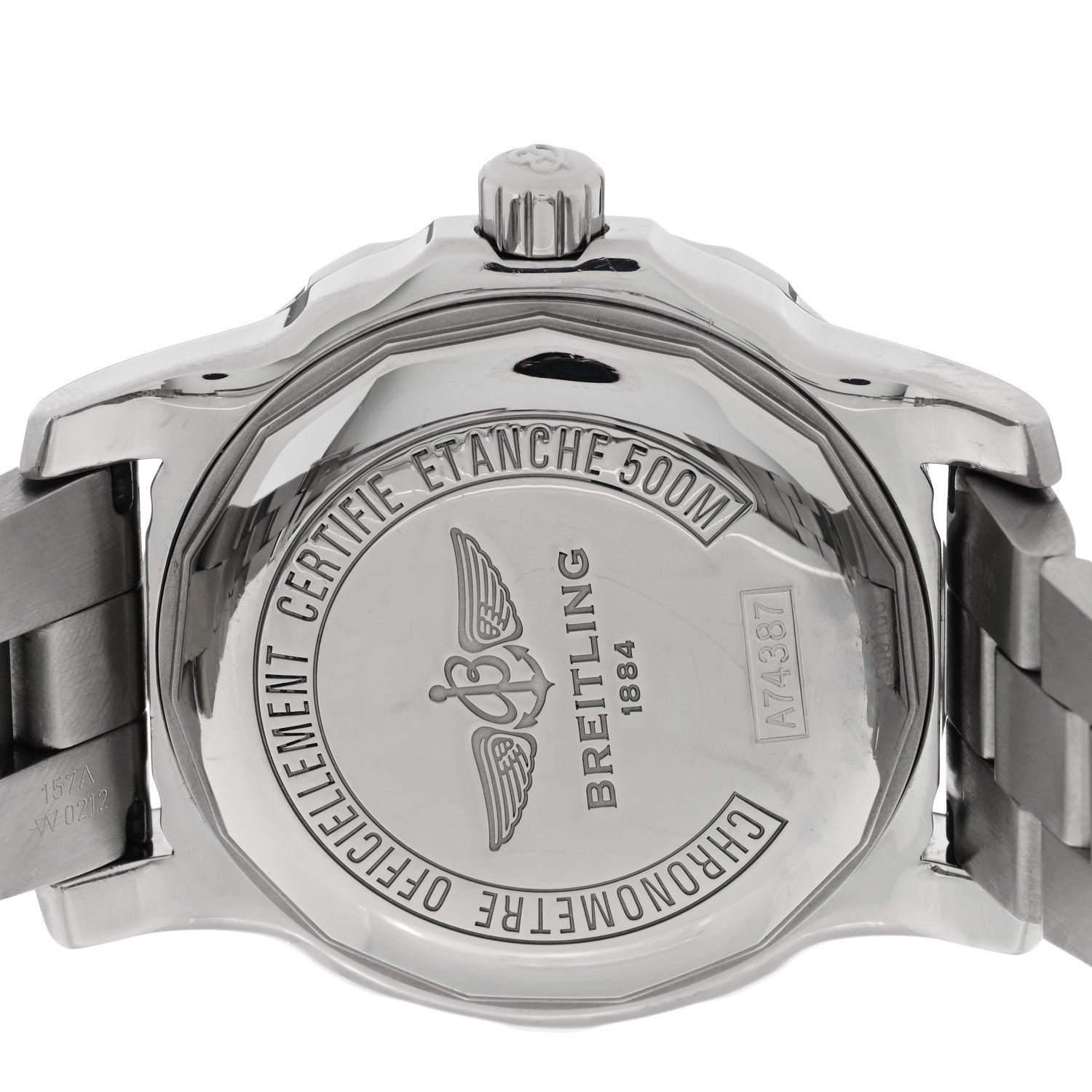 Breitling Stainless Steel 44mm Colt Ocean Chronometer Quartz Watch Black A74387 4 of 5