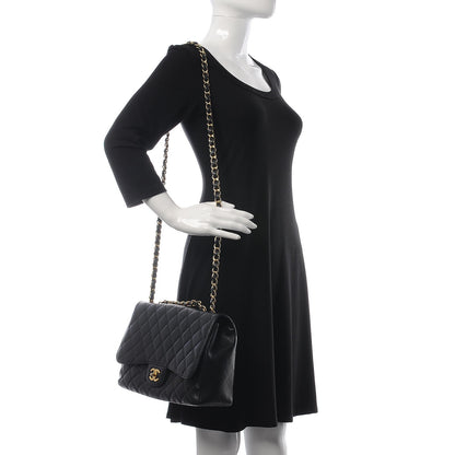 Chanel Caviar Quilted Jumbo Single Flap Black 2 of 9