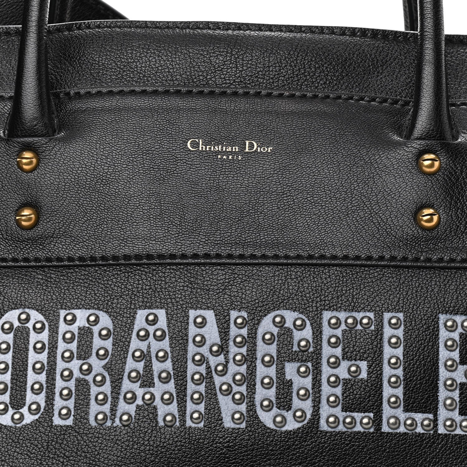 Christian Dior Goatskin DIORANGELES Tote Black 8 of 11