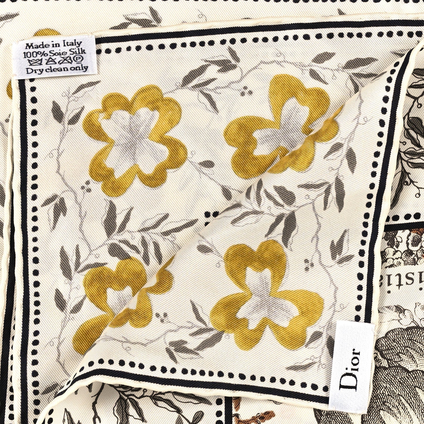Silk Tree Scarf White Multicolor
