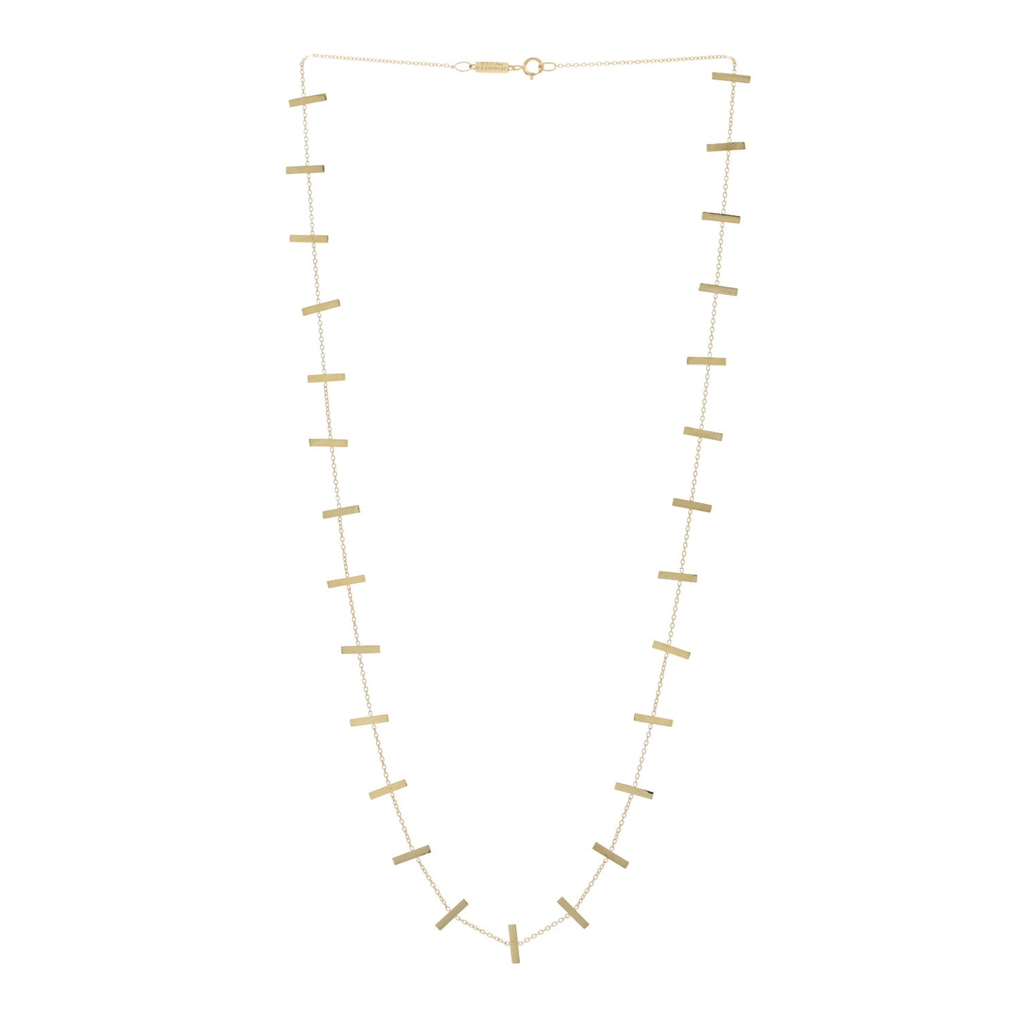 18K Yellow Gold Cross Bar Necklace