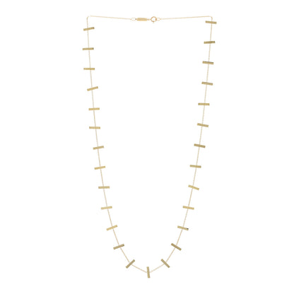 Jennifer Meyer 18K Yellow Gold Cross Bar Necklace 3 of 5