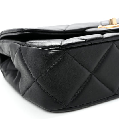 Chanel Lambskin Quilted Pearl Small Flap Black 9 of 10
