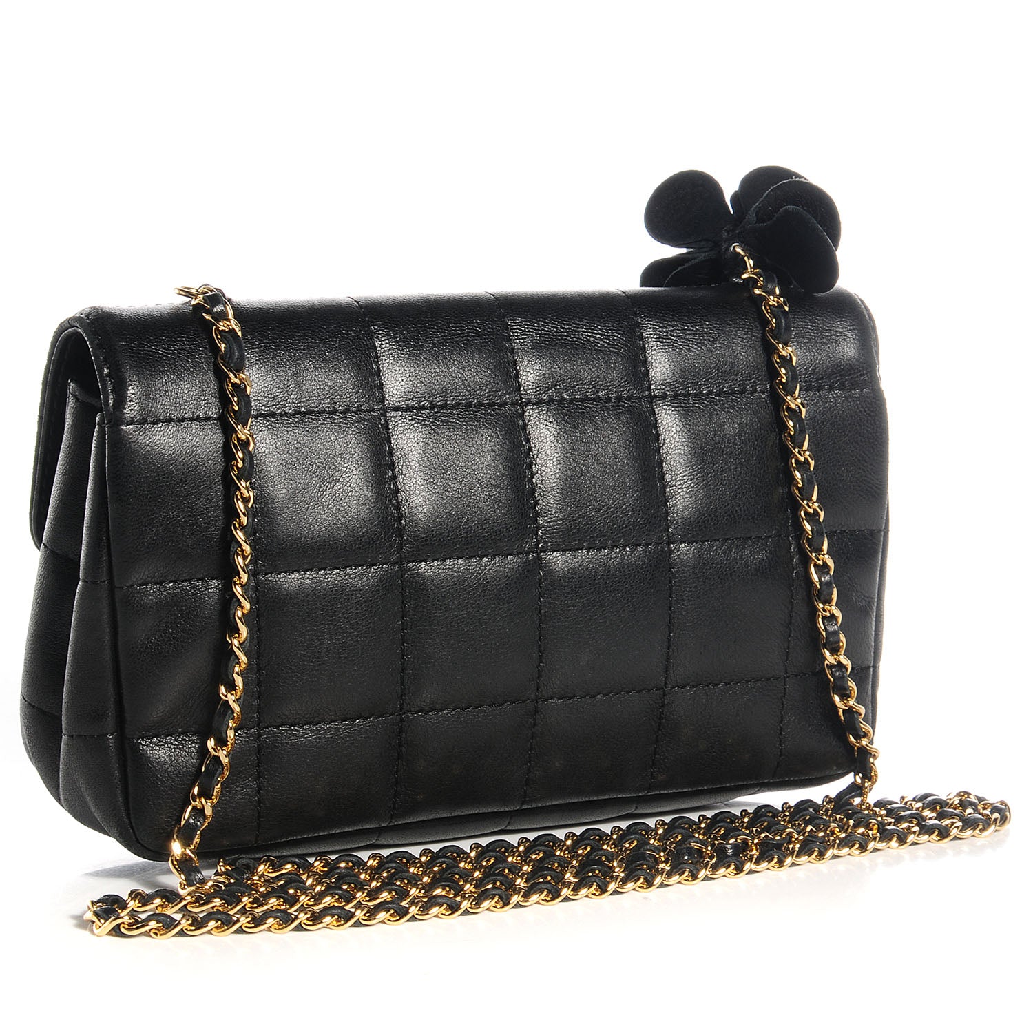 Chanel Lambskin Camellia Mini Flap Black 3 of 7
