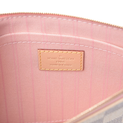 Louis Vuitton Damier Azur Neverfull MM GM Pochette Rose Ballerine 6 of 7