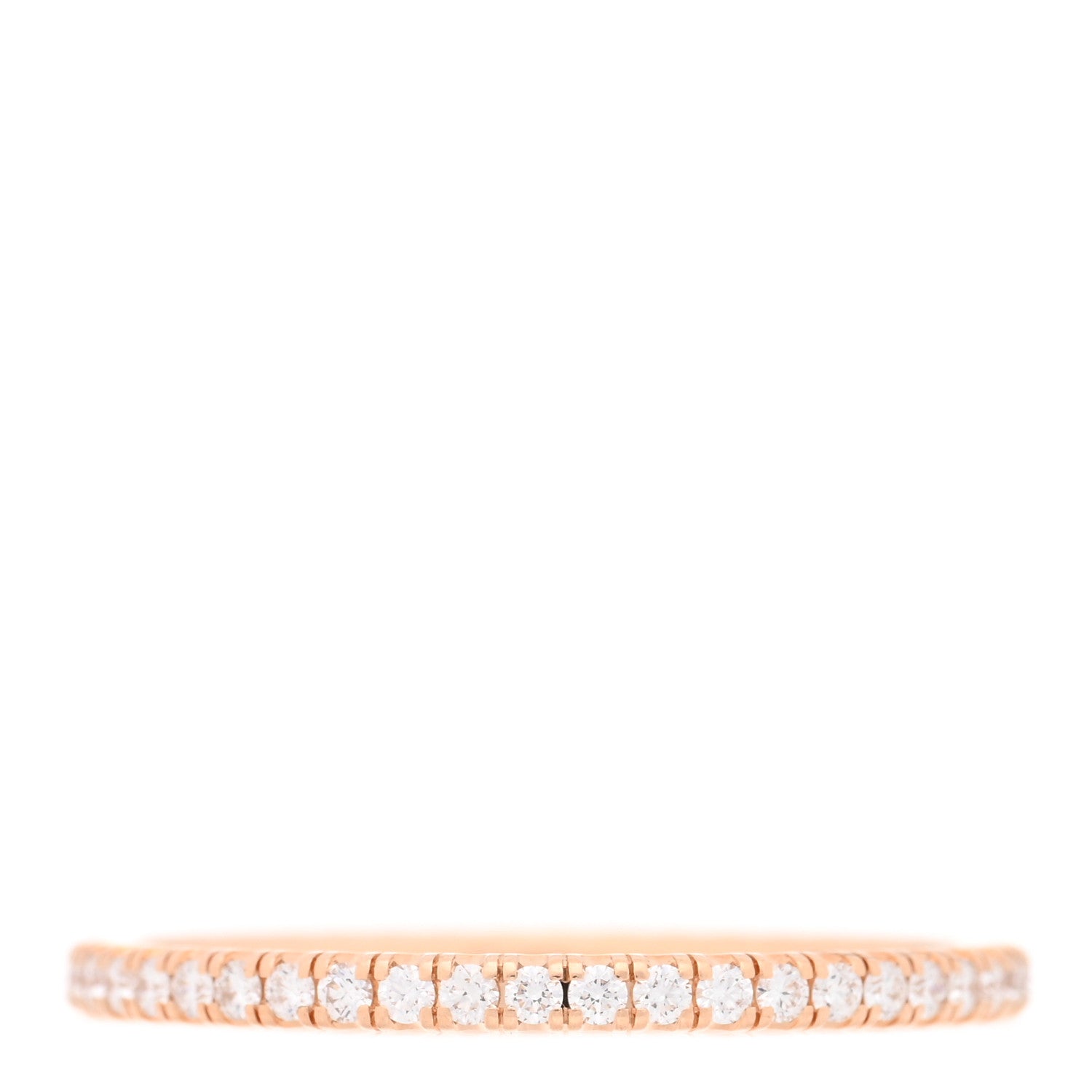 Cartier 18K Pink Gold Diamond 1.5mm Etincelle de Cartier Wedding Band Ring 50 5.25 3 of 5