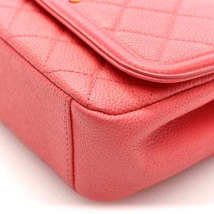 Chanel Caviar Quilted Small CC Filigree Flap Coral 10 of 10