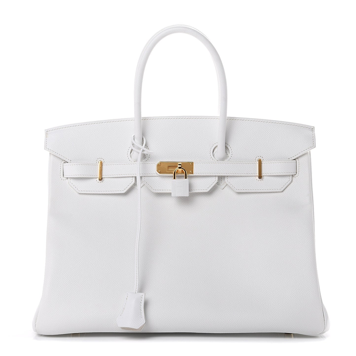 Epsom Birkin 35 White White