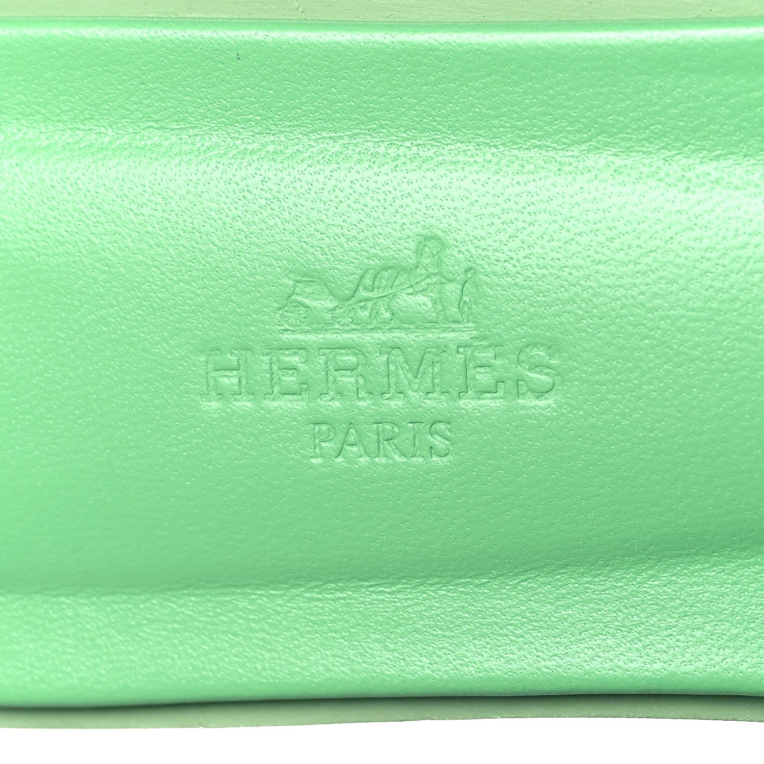 Hermes Epsom Oran Sandals 38 Vert Pomme 8 of 8