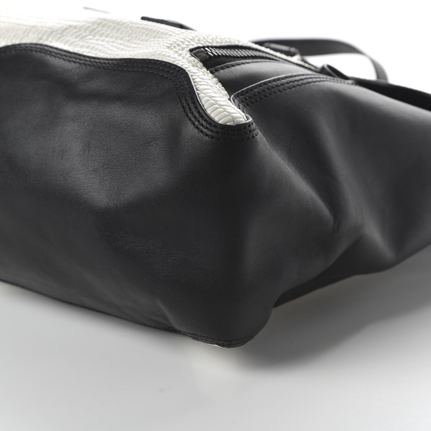 3.1 Phillip Lim 3.1 Textured Calfskin Large Pashli Satchel Black White 7 of 9
