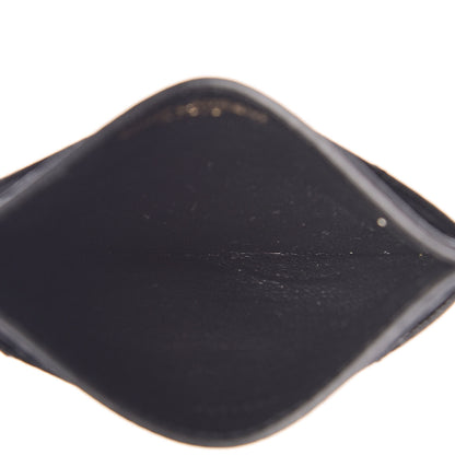 Saint Laurent Grain De Poudre Matelasse Chevron Monogram Credit Card Case Black 5 of 8