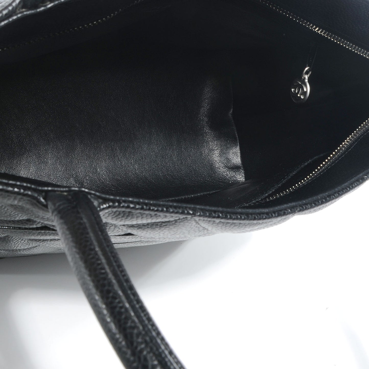 Caviar Quilted Medallion Tote Black