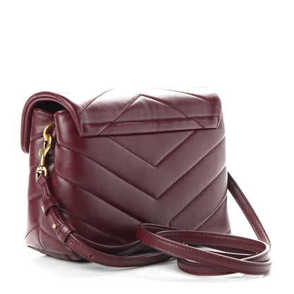 Saint Laurent Calfskin Y Quilted Monogram Toy Loulou Monogram Crossbody Bag Rouge Legion 3 of 9
