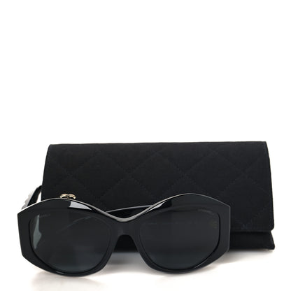 Chanel Acetate Quilted CC Sunglasses 5486-A Black 7 of 7