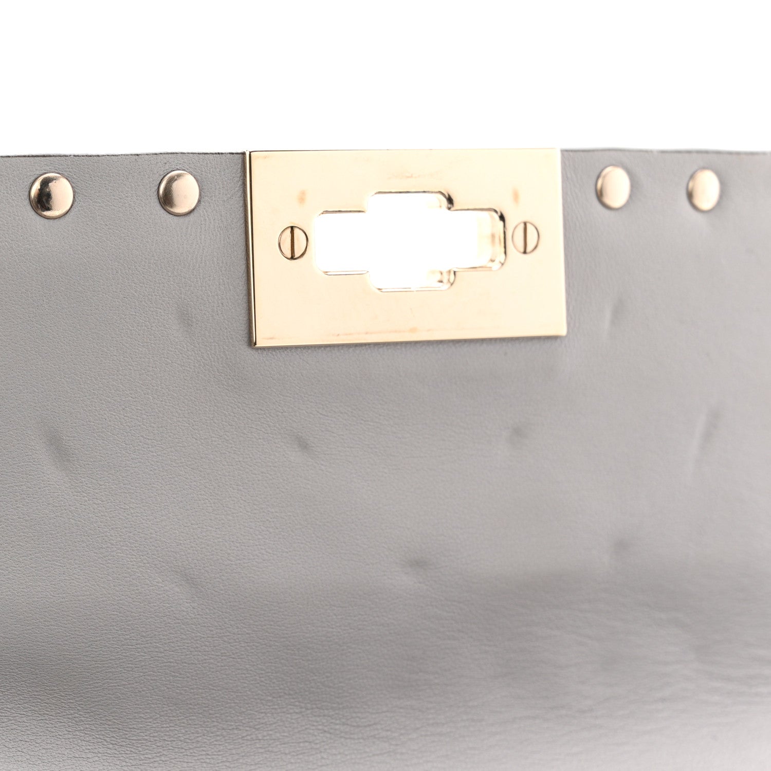 Valentino Garavani Nappa Medium Rockstud Spike Shoulder Bag Pastel Grey 11 of 12