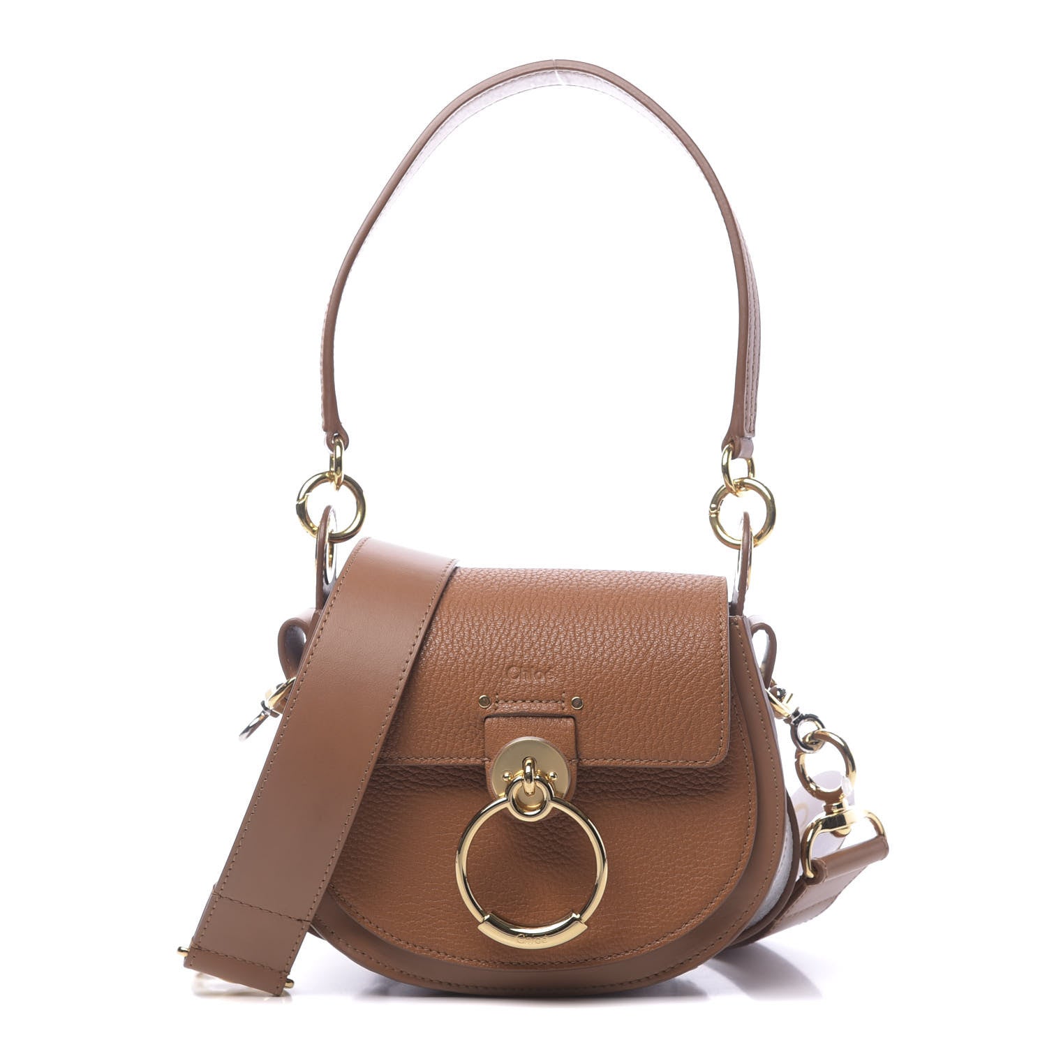 Chloe Calfskin Small Tess Bag Caramel 1 of 9