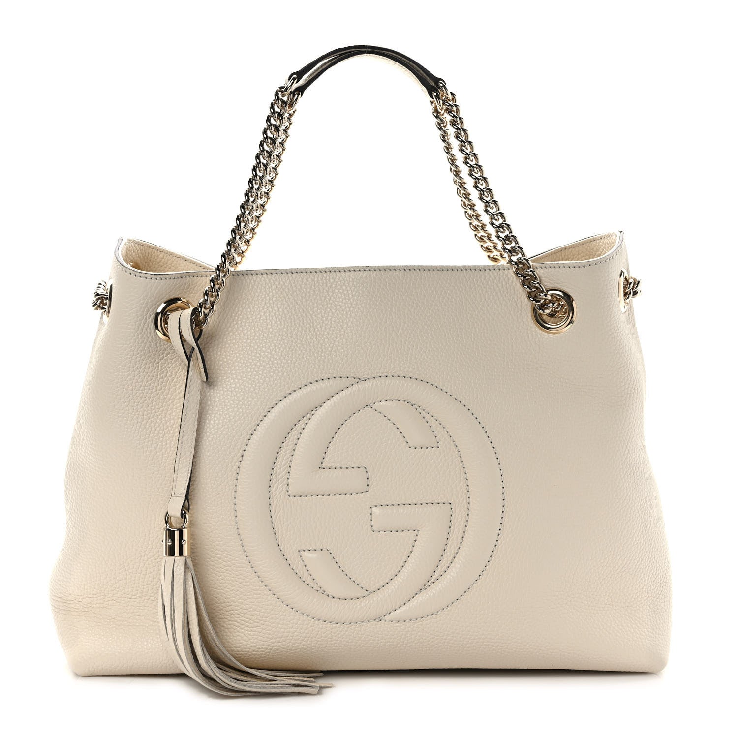 Gucci Cellarius Calfskin Medium Soho Chain Shoulder Bag Ivoire 1 of 8