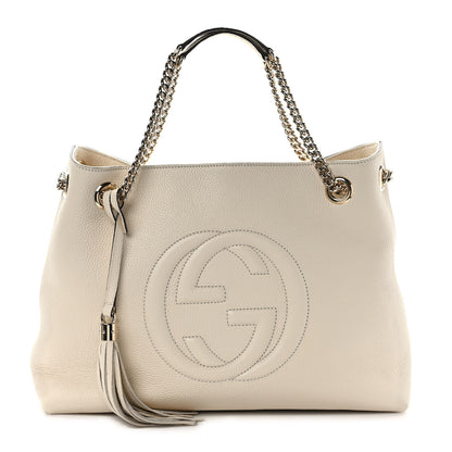 Gucci Cellarius Calfskin Medium Soho Chain Shoulder Bag Ivoire 1 of 8
