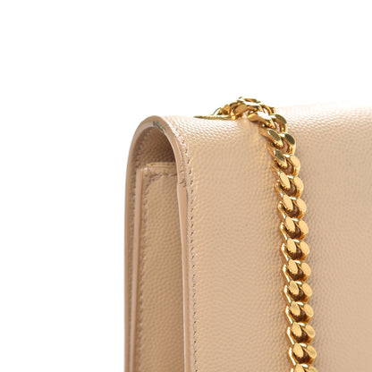 Saint Laurent Grain De Poudre Medium Monogram Kate Satchel Nude Powder 9 of 13