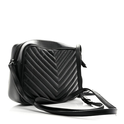 Saint Laurent Calfskin Matelasse Monogram Monochrome Lou Camera Bag Black 3 of 10