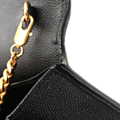 Saint Laurent Grain de Poudre Uptown Chain Wallet Black 12 of 12