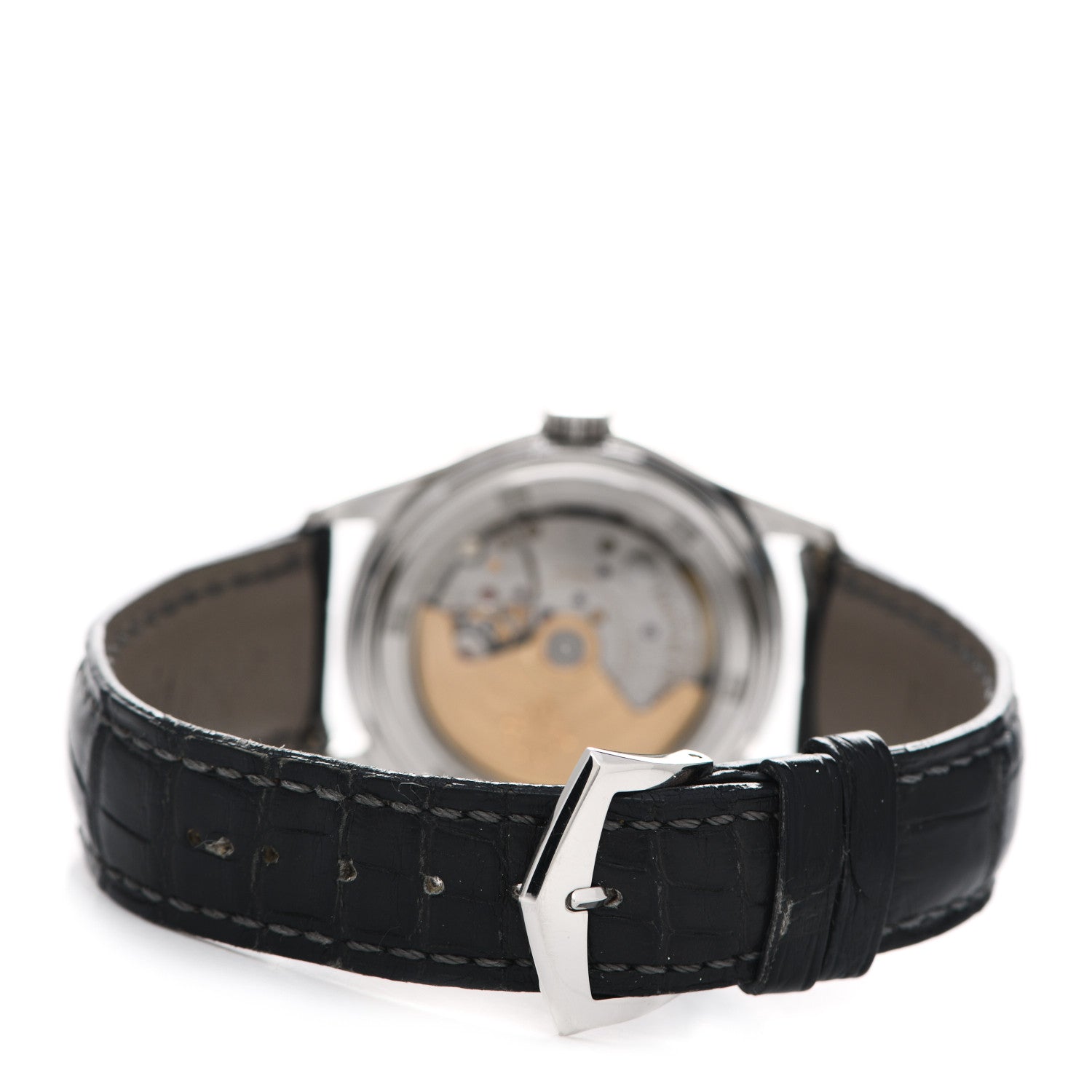 Patek Philippe Platinum Crocodile 37mm Annual Calendar Moonphase Automatic Watch Black 5056P-001 3 of 6
