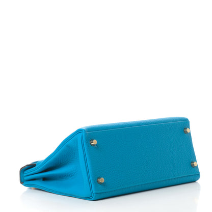 Hermes Togo Kelly Retourne 28 Bleu Zanzibar 4 of 11
