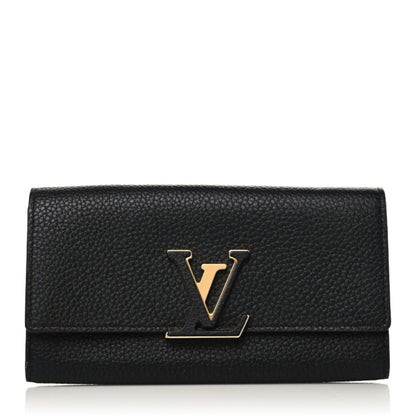 Louis Vuitton Taurillon Capucines Wallet Black 1 of 7