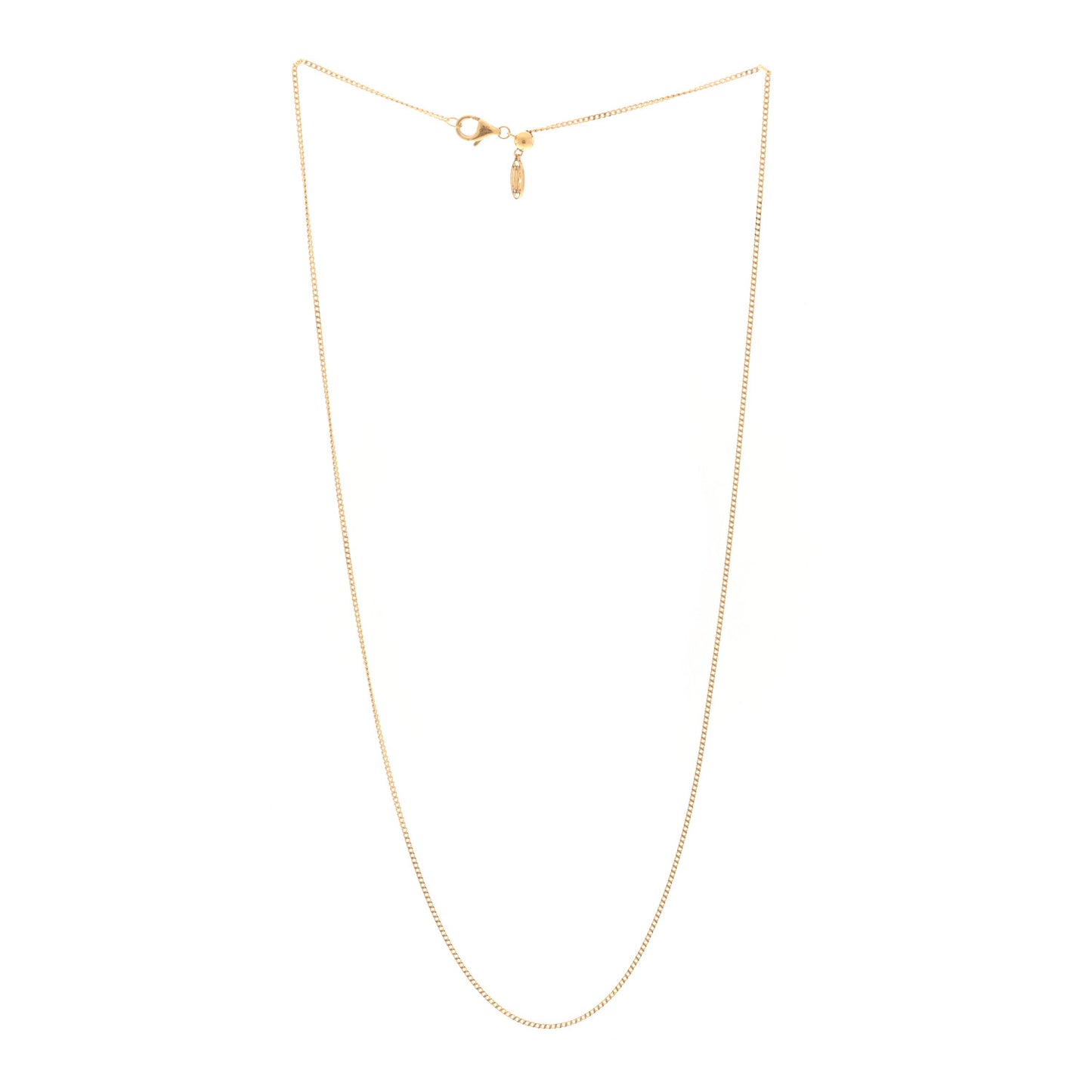 18K Yellow Gold Chain Necklace 19"