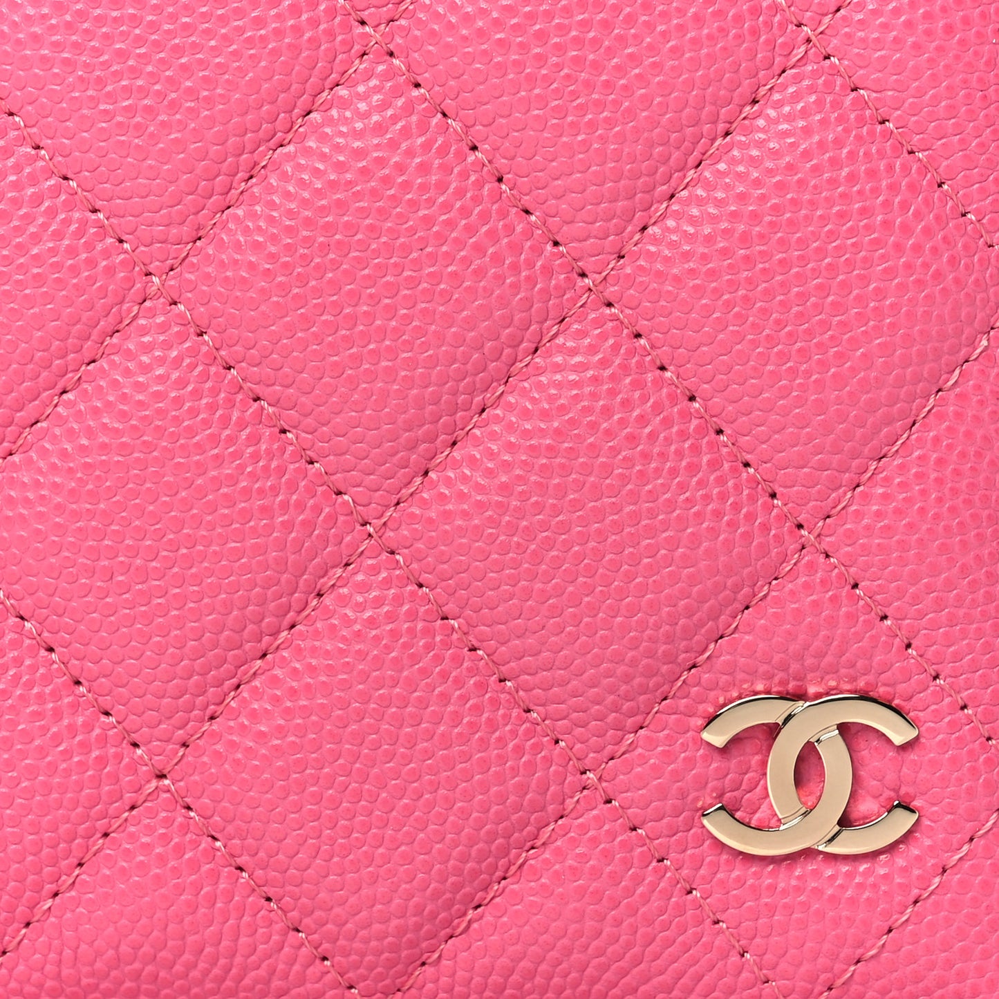 Caviar Quilted Passport Holder Pink