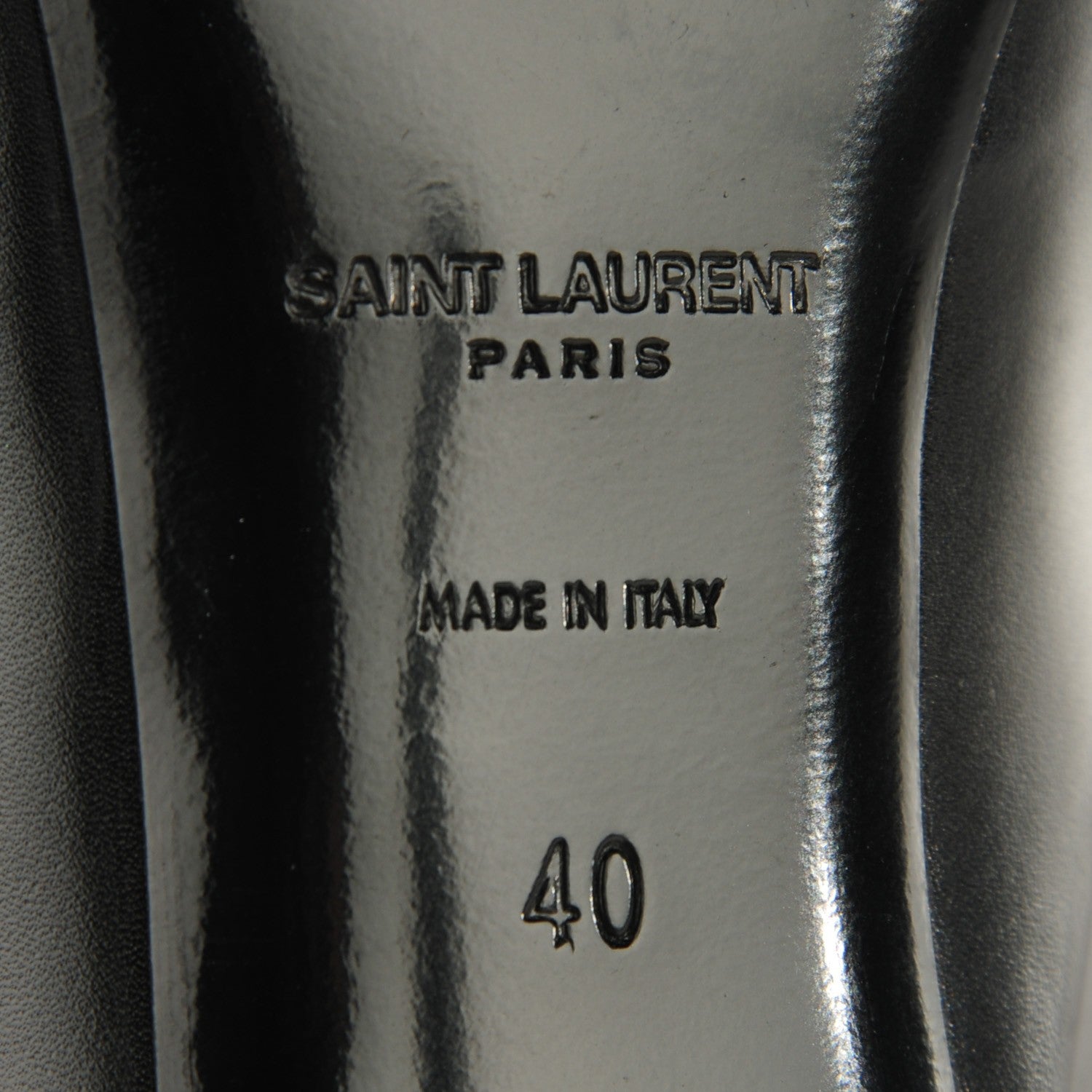 Saint Laurent Calfskin Paris 110 Escarpin Thorn Pumps 40 Black 7 of 8