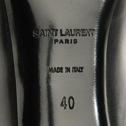 Saint Laurent Calfskin Paris 110 Escarpin Thorn Pumps 40 Black 7 of 8