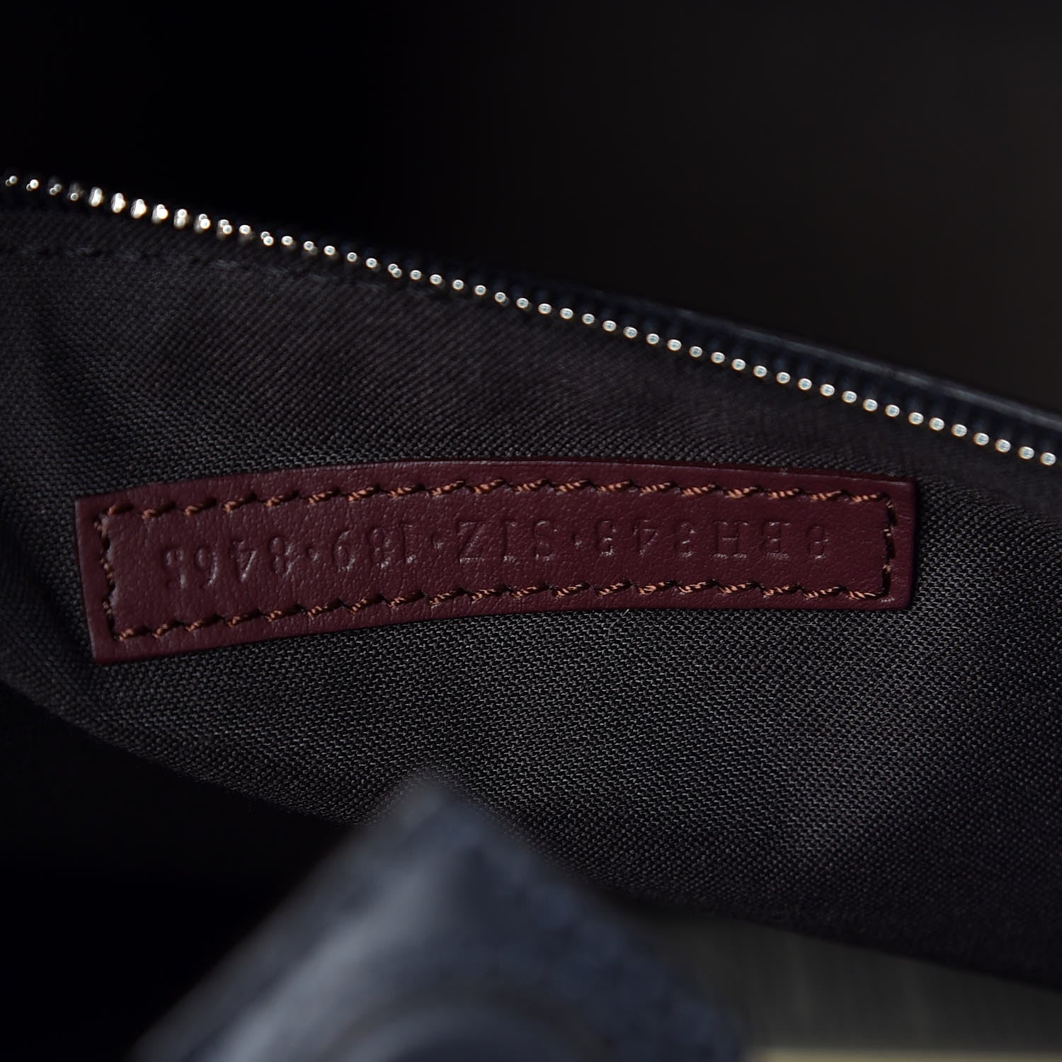Fendi Vitello Century Opaco F is Fendi Bi-Color Regular Runaway Satchel Blue Notte Bordeaux 6 of 8