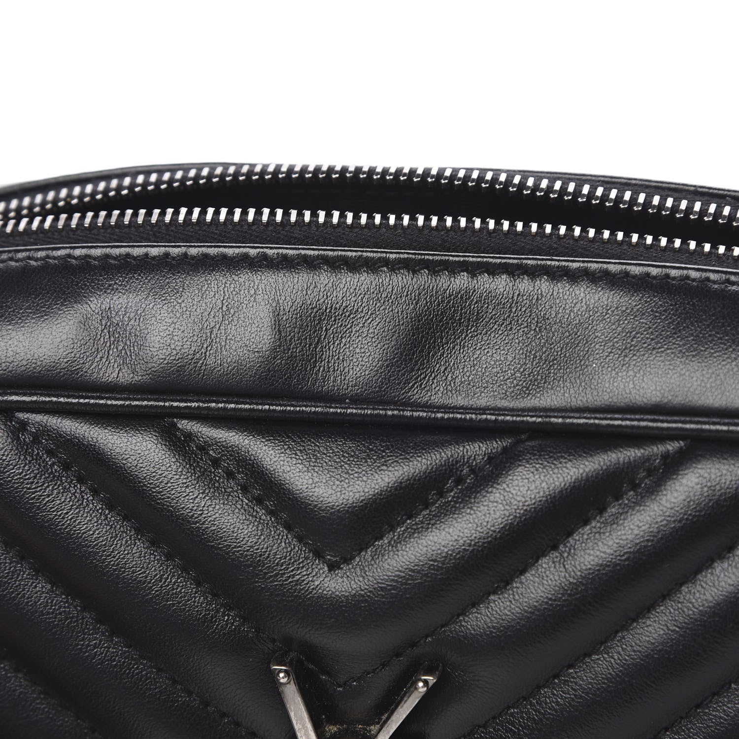Saint Laurent Calfskin Matelasse Monogram Lou Camera Bag Black 12 of 15