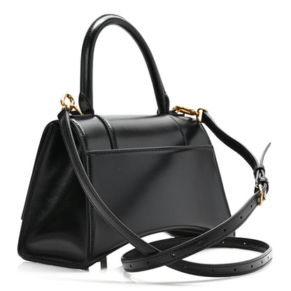 Balenciaga Shiny Box Calfskin Small Hourglass Top Handle Bag Black 3 of 8