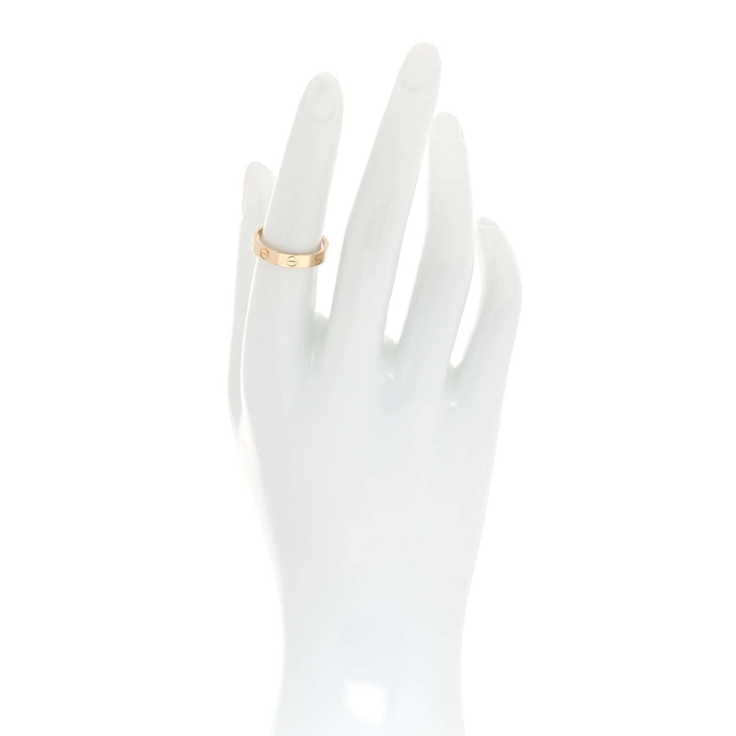 Cartier 18K Yellow Gold 3.5mm LOVE Wedding Band Ring 53 6.5 2 of 5