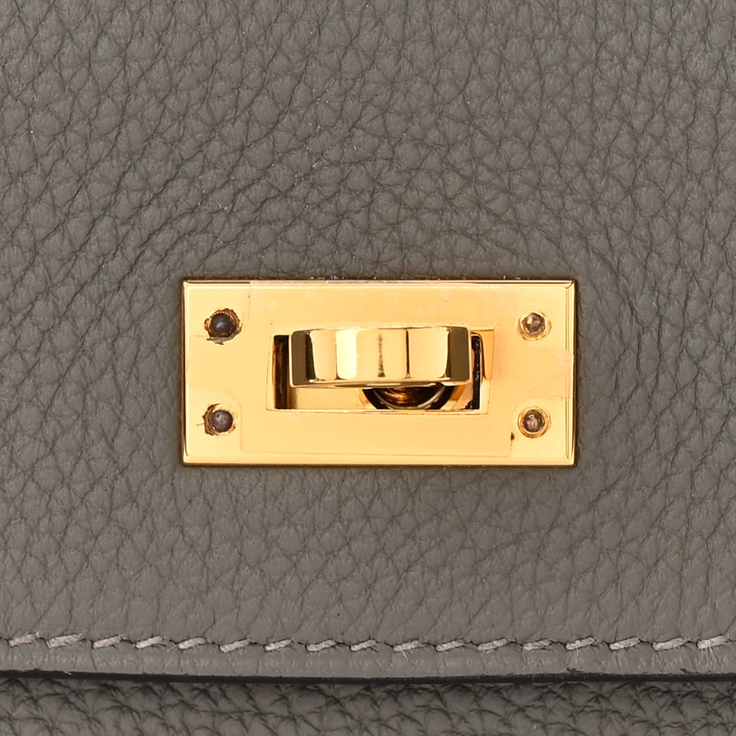 Hermes Togo Kelly Retourne 25 Gris Meyer 11 of 12