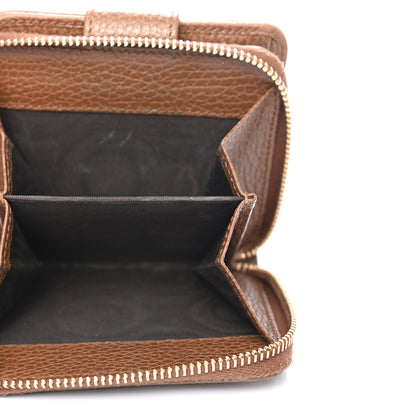 Gucci Monogram Dollar Calfskin Zip Around French Wallet Beige Ebony Tabacco 5 of 8