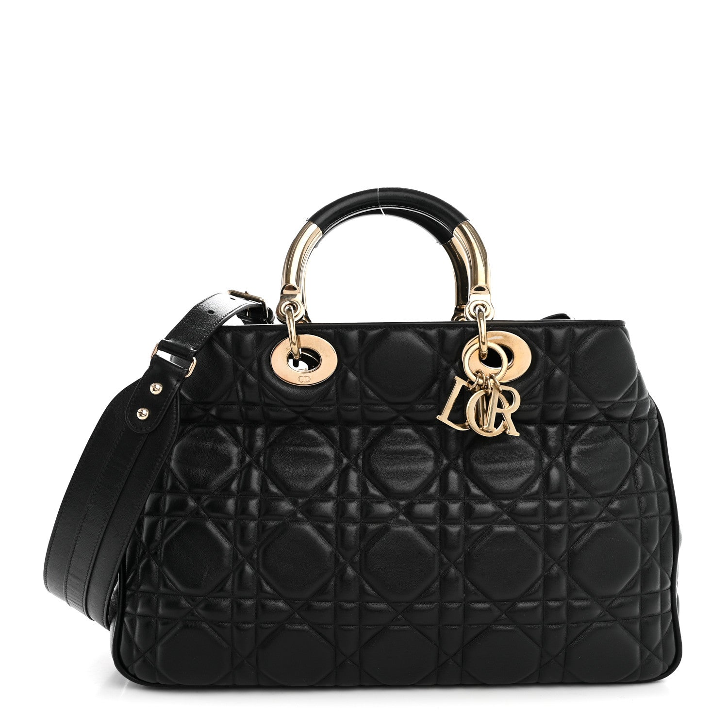 Christian Dior Calfskin Cannage Large The Lady 95.22 Black 1 of 10