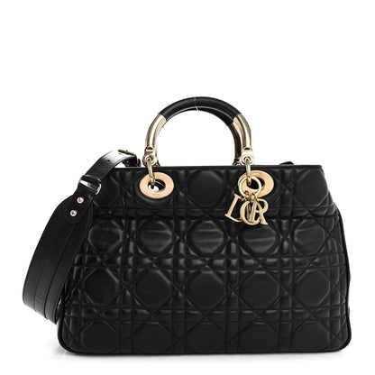 Christian Dior Calfskin Cannage Large The Lady 95.22 Black 1 of 10