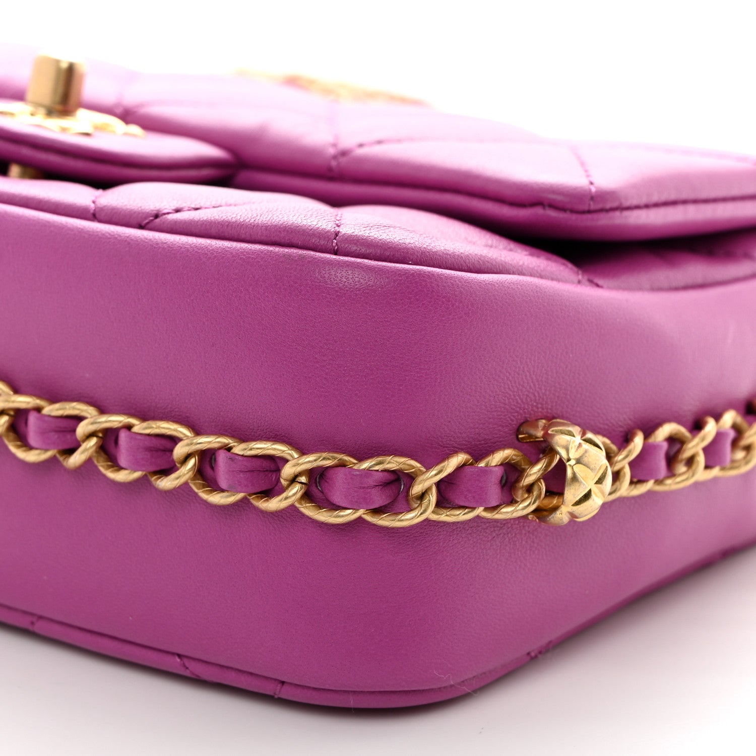 Chanel Lambskin Quilted CC Small Dynasty Flap Purple 10 of 10