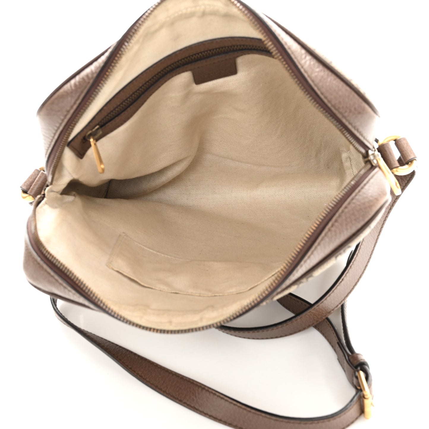 GG Supreme Monogram Web Medium Ophidia Messenger Bag Brown